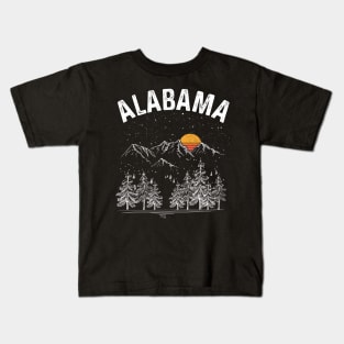 Vintage Retro Alabama State Kids T-Shirt